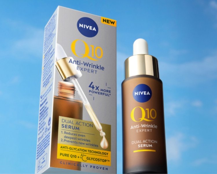 Avec Q10 Dual Action Serum, Nivea lance l'anti-glycation en grande distribution