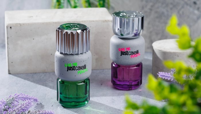 Wheaton crafts decorated glass bottles for Just Cavalli's “Give Me Magic” line