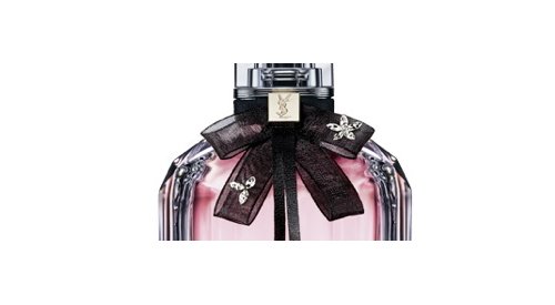 SERAM : Lavallière noire et strass pour Mon Paris, d'Yves Saint Laurent Beauté