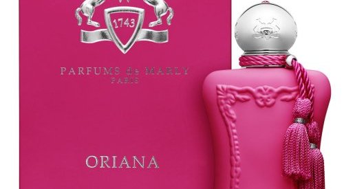 PRAD adorns the bottle of Oriana, Parfums de Marly latest women's fragrance 