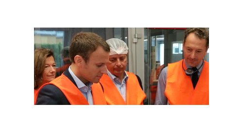 Auriplast (Groupe Pochet) reçoit Emmanuel Macron