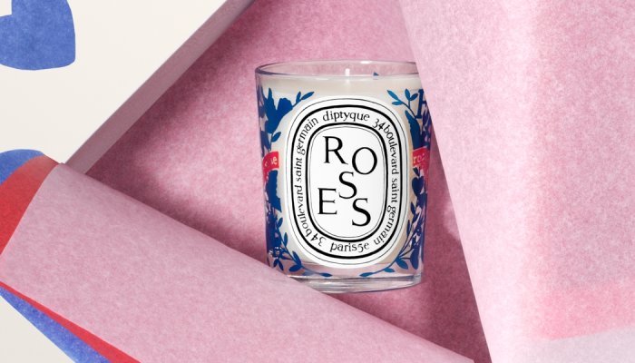 PRAD habille l'édition limitée Saint-Valentin de la bougie Roses de Diptyque