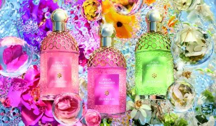 Guerlain s'associe avec Microcaps pour les parfums-soins Aqua Allegoria Perle
