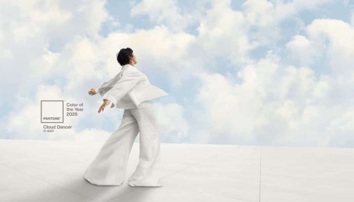 Pantone choisit Cloud Dancer, un blanc vaporeux, comme couleur de l'année 2026