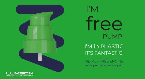 Lumson strides into the future with FREE, its new metal-free pump