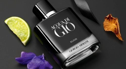 Bormioli Luigi : un flacon noir profond pour Acqua di Giò Elixir d'Armani