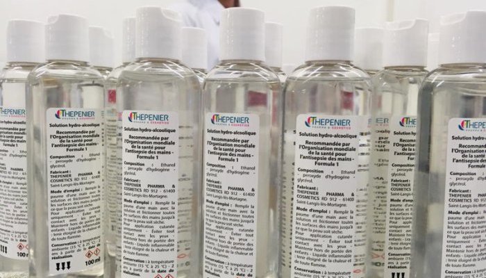 Thépenier Pharma & Cosmetics a lancé la production de lotions hydroalcooliques