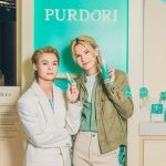 (Left to Right) Tiger and Jeremy from Cantopop boy band Mirror celebrate the opening of the Purdori enclave at Facesss Times Square Hong Kong.