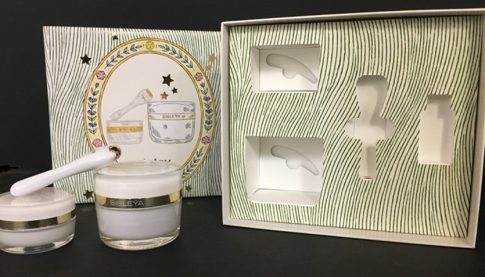 Doro Packaging: 100% cardboard inserts for Sisley's holiday gift boxes