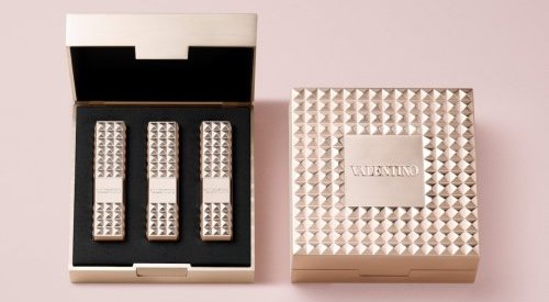 Pure Trade designs an aluminum case for Valentino Spike lipsticks
